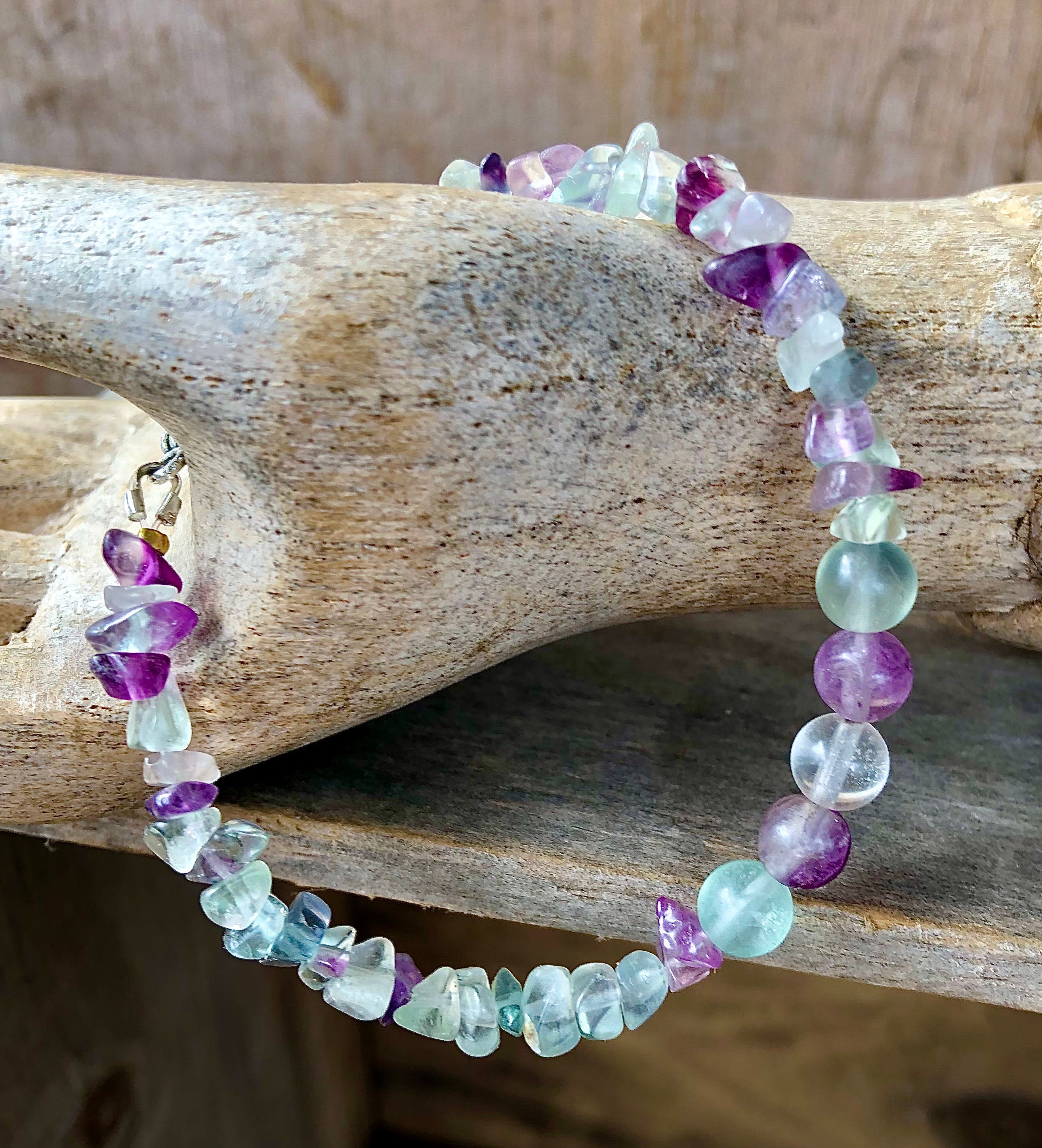 Sugilite Fluorite Bracelet by Kaktus Kristal