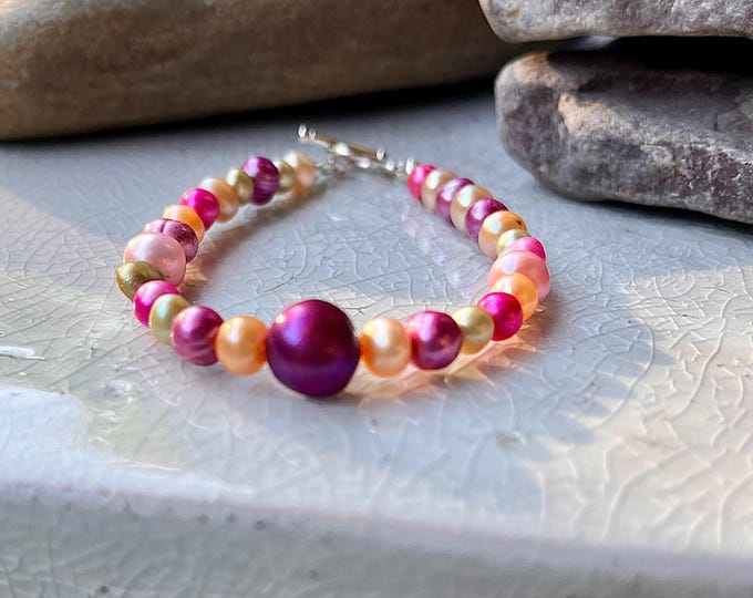 Pink Freshwater Pearl Bracelet