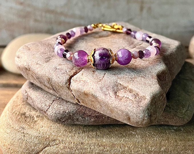 Amethyst & Gold Bracelet