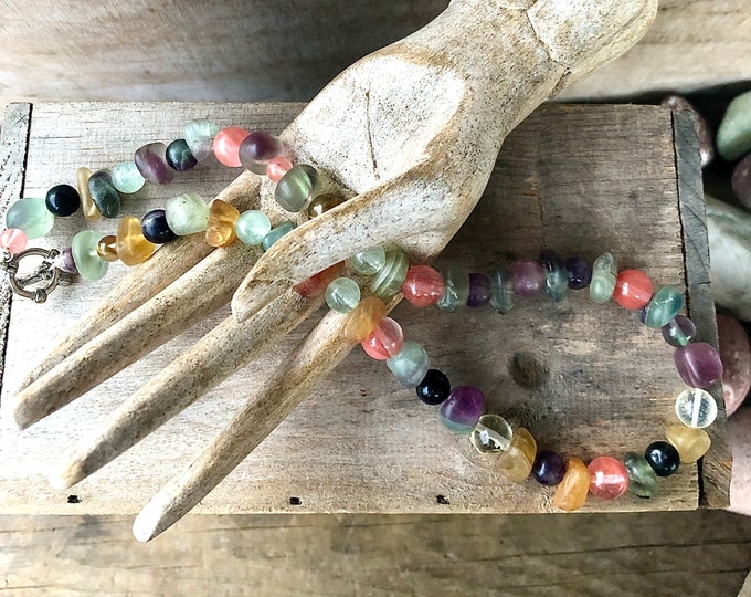 Vibrant Fluorite Necklace - 19 inch