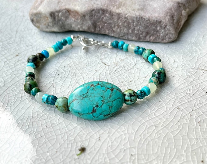 Turquoise, Jasper, Howlite & Sunstone Bracelet