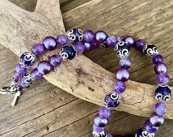 Collier pampilles et ses perles d'eau douce - Douces Perles