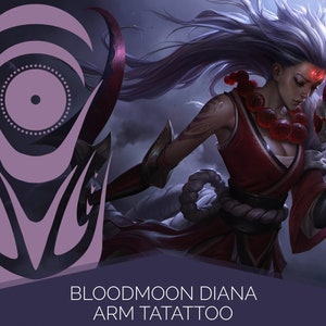 Bloodmoon Diana - Arm Tattoo - Printable Tattoo