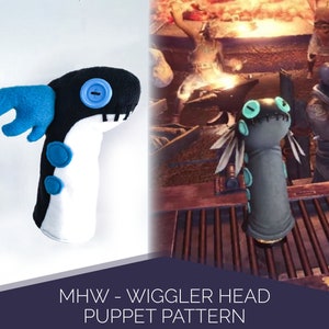 Monster Hunter World Wiggler Head Puppet Pattern