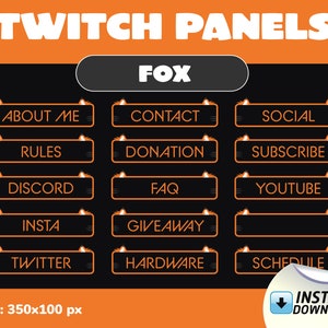 Twitch Panels - Fox