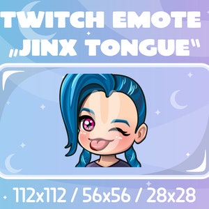 Twitch Emote - Jinx - League of Legends - Tongue