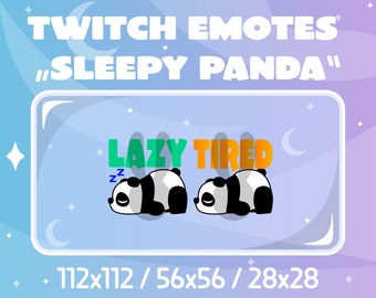 Twitch Emote - lazy and tired panda