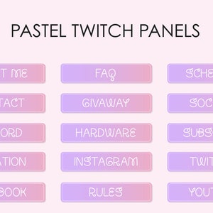 Pastel Twitch Panels - Pack of 15