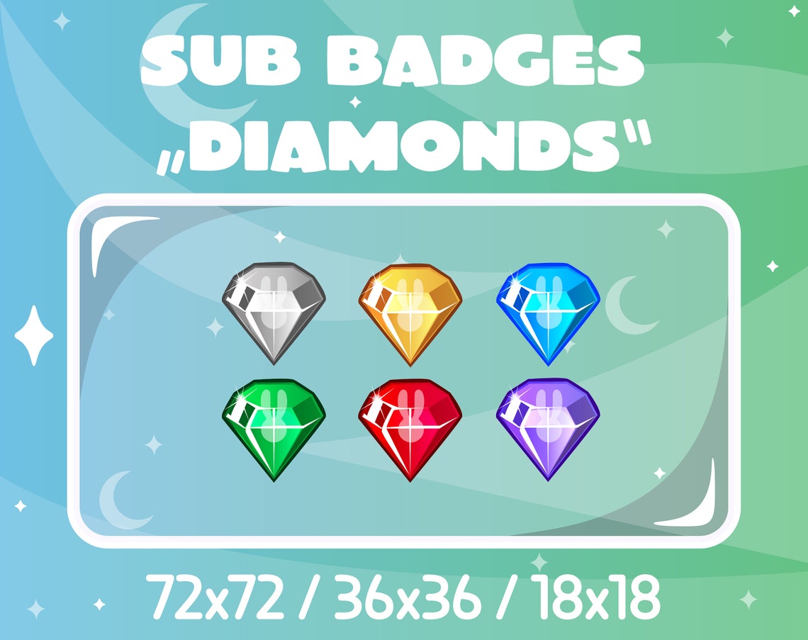 Twitch Sub Emotes Diamonds Etsy