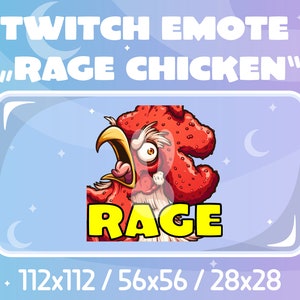 Twitch Emote - Rage Chicken