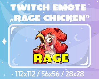 Twitch Emote - Rage Chicken