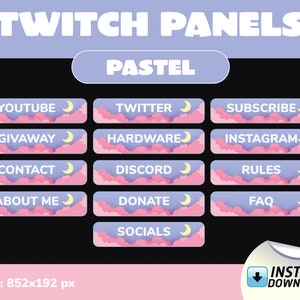 Twitch Panels - Pastel