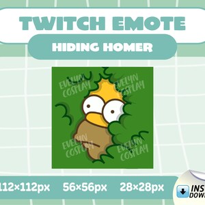 Twitch Emote Hiding Homer Simpson animated image 2