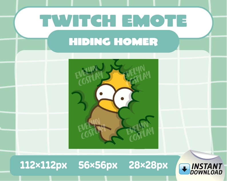 Twitch Emote Hiding Homer Simpson animated image 2