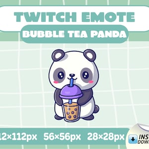 Twitch Emote - Bubble Tea / Boba Panda