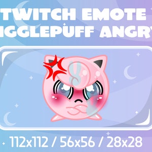 Twitch / Discord Emote - Angry Jigglepuff