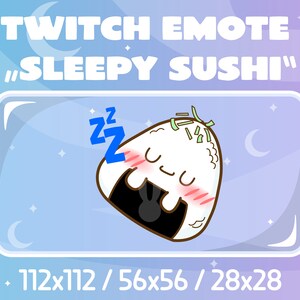 Twitch Emote - Sleepy Sushi