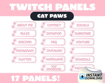 Twitch Panels - Cat Paw