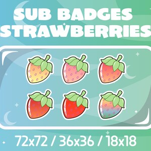 Sub Badges - Strawberries