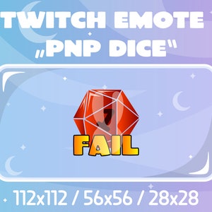 Twitch Emote - Dice &quot;FAIL&quot; - FOR HEATHER