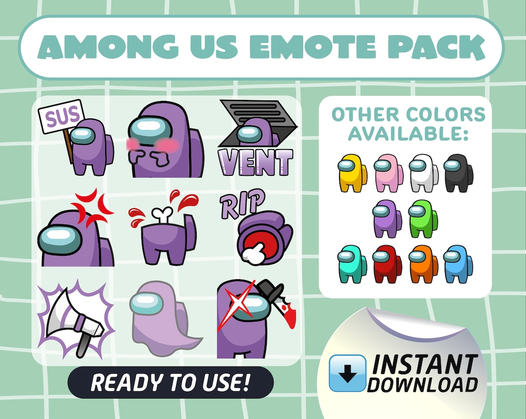 Among Us Meme Emotes for Twitch Discord Facebook Gaming and -  Israel