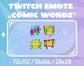 Twitch Emotes - Comic Words