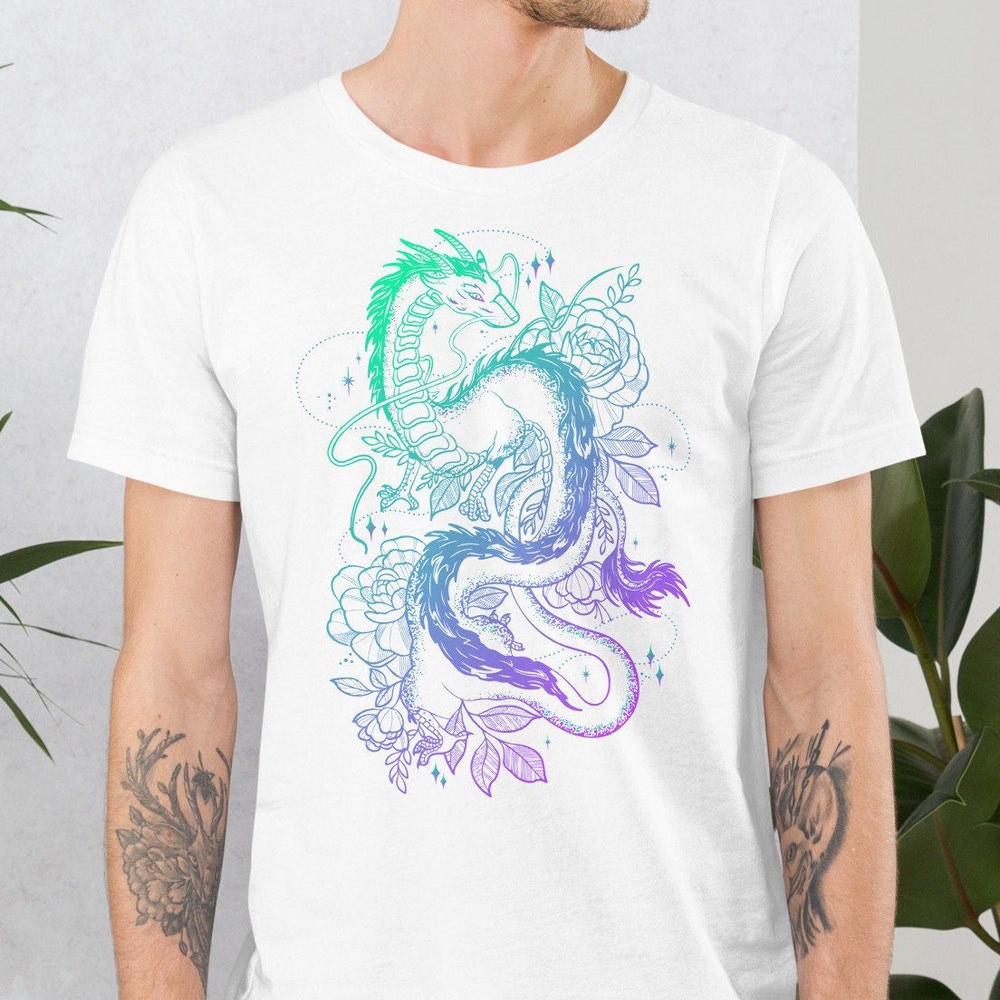Unisex T-Shirt - Haku Spirited Away Ghibli Inspired - Dragon Tattoo Like - Cute Tztshirt 2025 Topic