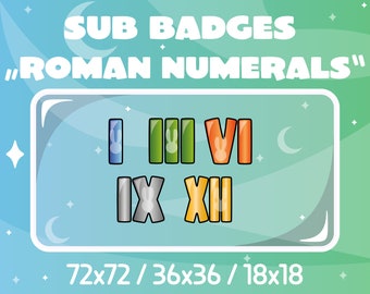 Twitch Sub Badges - Roman numerals