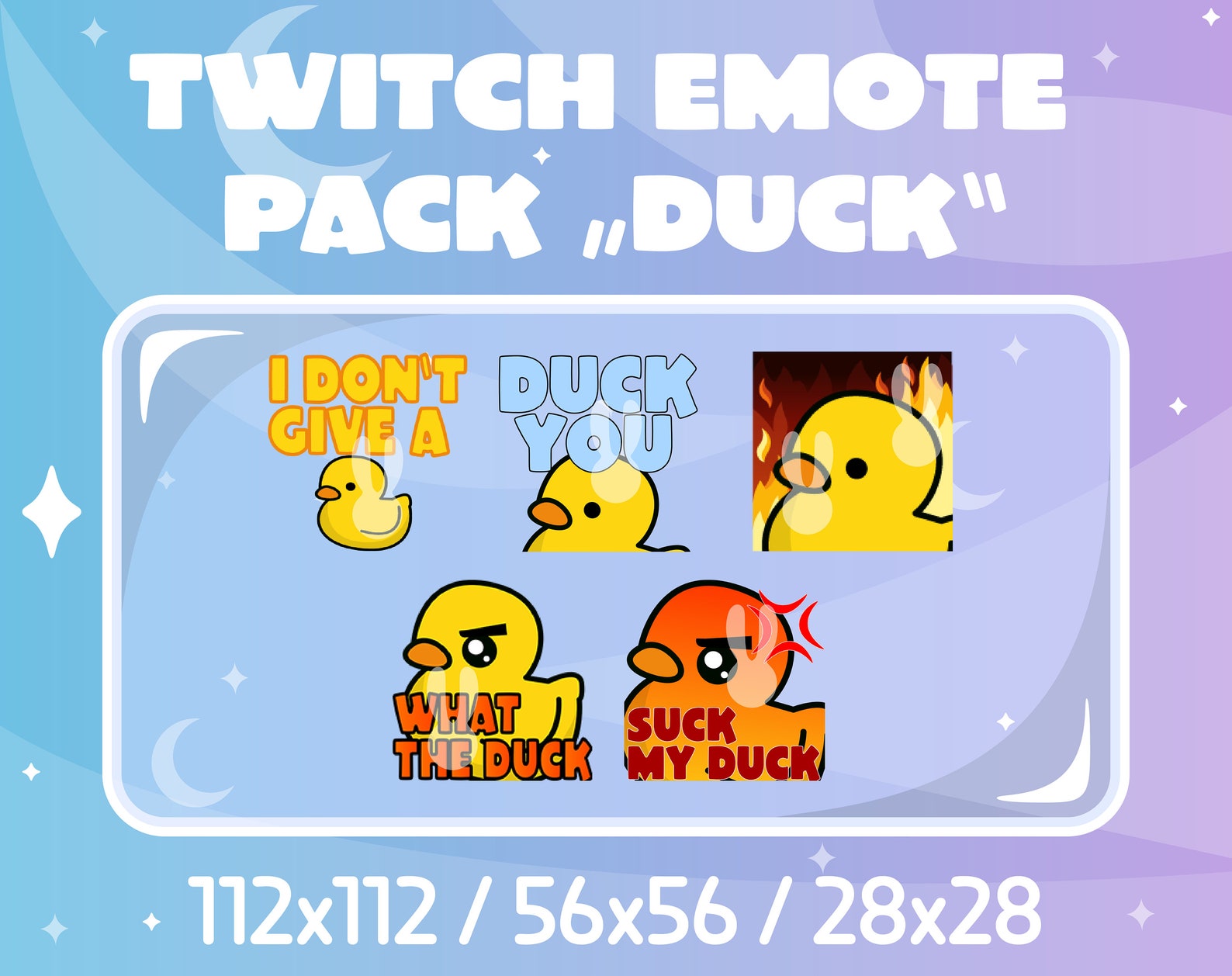 Twitch Emote Pack Duck Etsy Australia