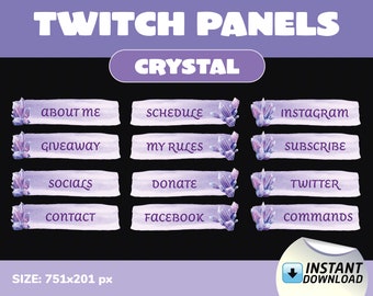 Twitch Panels Pack - Crystal