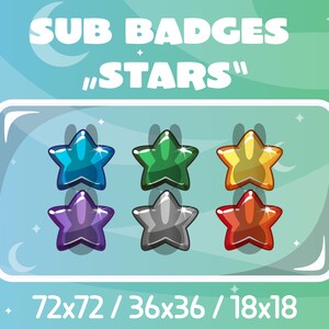 Twitch Sub Badges - Stars