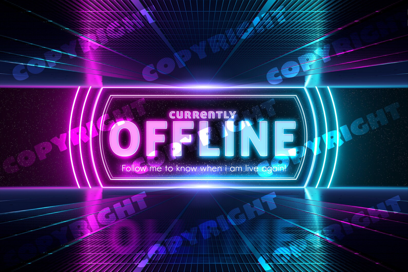 Offline Banner Neon Etsy