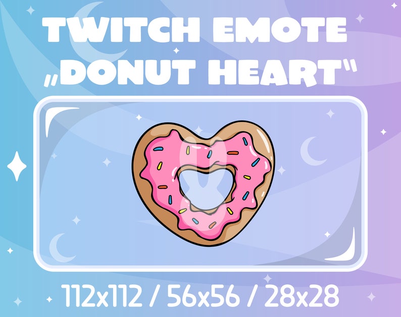 Twitch Emote Donut Heart Simpsons inspired image 1