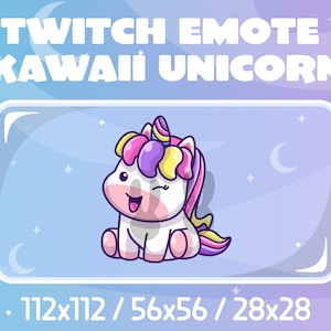 Twitch Emote - Kawaii Unicorn