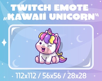 Twitch Emote - Kawaii Unicorn