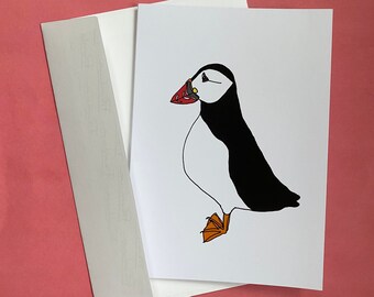 Puffin Greetings Card/ Birthday Card / Blank Card / A6 Card / Wildlife / Nature/ Scottish / Bird /Bird Watching