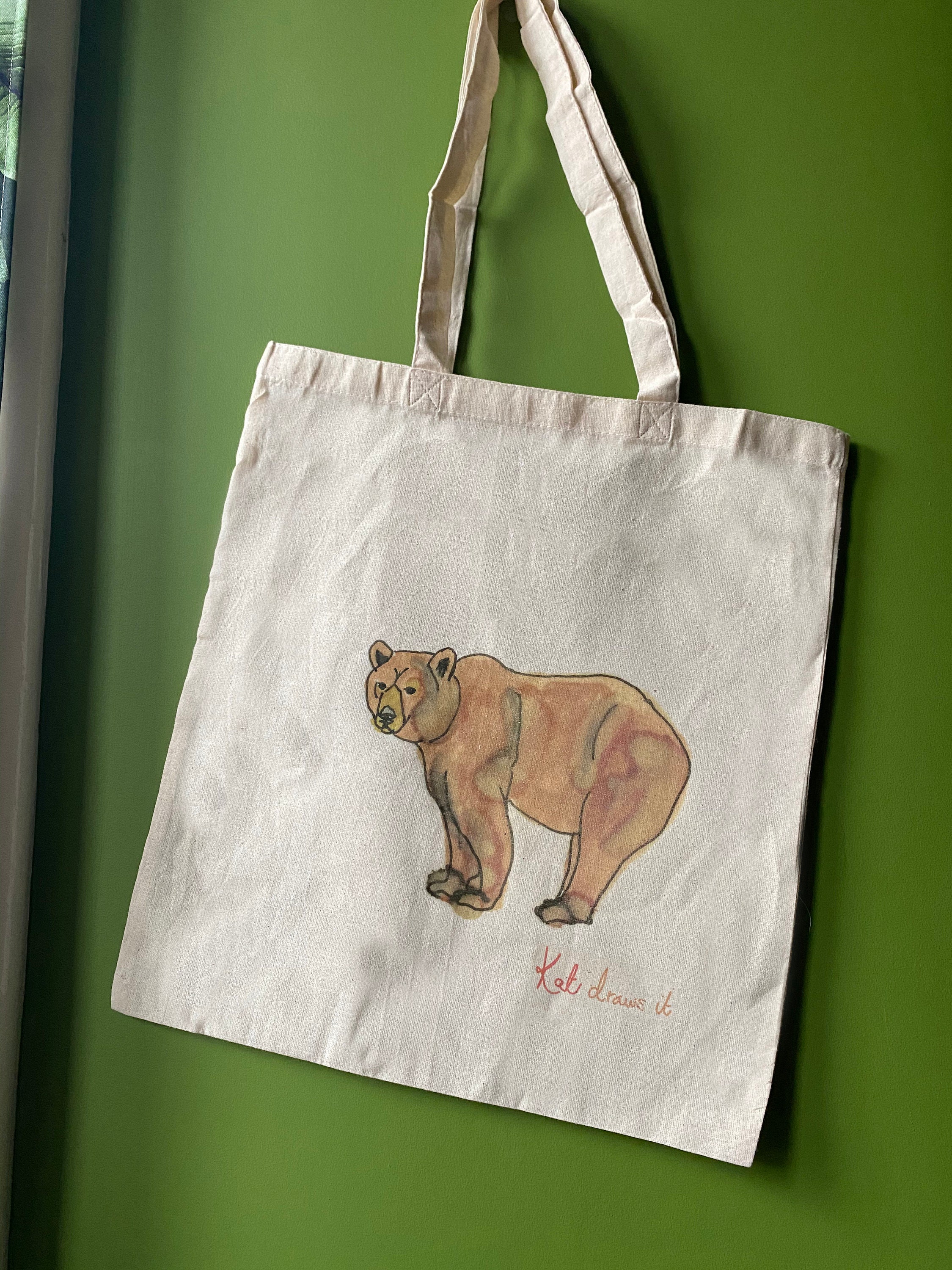 Oso Pardo / Bolso de Mano / Tote / Bolsa de Compras / Bolsa / Etsy