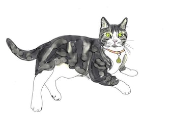 Pet Portraits / Customised / Linen Paper / A4 / Pet Drawing / Dog Portrait / Cat Portrait /