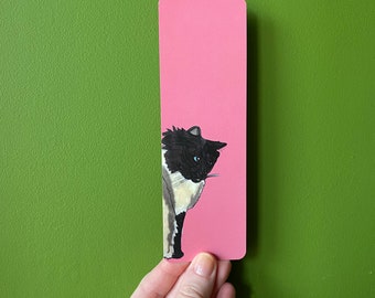 Goofy Des Bookmark / Cat Print / Goofy Cat / Silly Cat / Ragdoll / Books / Reading