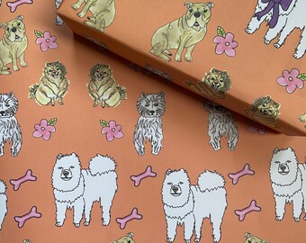 Dog/ Party Dog / Wrapping Paper / Gift Wrap / Dogs / Samoyed / Pomeranian / Westie /