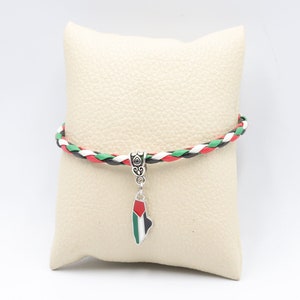 Bracelet Palestine , Design Palestine , Carte de la Palestine , Pendentif Palestine , Carte de la Palestine , Palestine , Bracelet drapeau de la Palestine , Cadeau