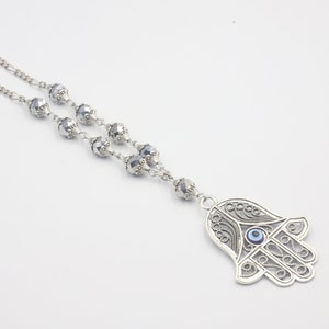 Décoration de rétroviseur Hamsa fabriquée à la main, porte-clés porte-clés, main de fatima, cadeaux mauvais œil pour la famille. Mauvais oeil turc