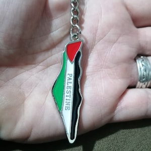 Chaîne de clés Palestine - Carte de la Palestine - Palestine Design - Pendentif Palestine - Carte de la Palestine - Palestine libre - Palestine - Palestinien