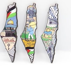 Palästina Kühlschrankmagnet , Palästina Design , Palästina Anhänger , Karte von Palästina , Palästina Holzkarte , palästinensische Geschenk