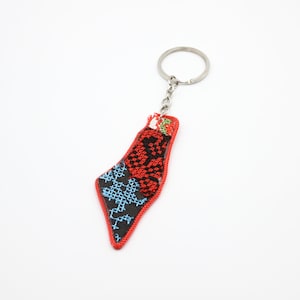 Carte Palestine Porte-clés , Palestine Design , Palestine pendentif , Carte de palestine , Palestine carte Tatreez , Palestine , Cadeau palestinien