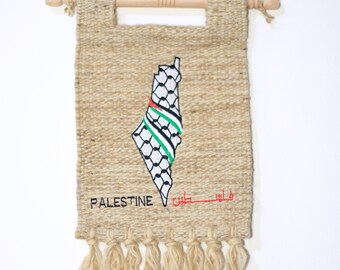 Galeriedruck for Sale mit Palästina Karte Flagge von MKCoolDesigns MK