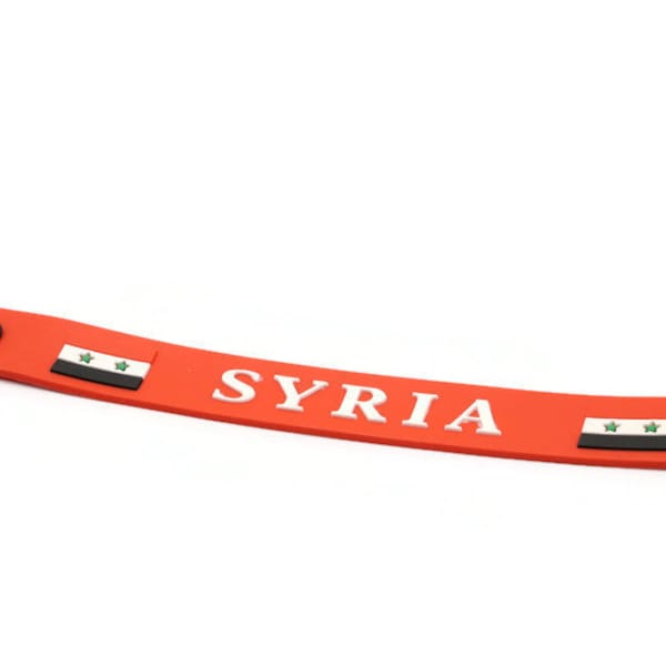 Syria Bracelet - Syria  Flag Bracelet - Syria  Flag Design - Rubber Bracelet - Rubber Bangle - Syria  Flag - Silicone bracelet - Syrian