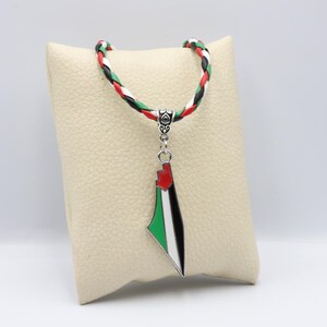 Collier Palestine , Design Palestine , Carte de la Palestine , Pendentif Palestine , Carte de la Palestine , Palestine , Collier drapeau Palestine , Cadeaux