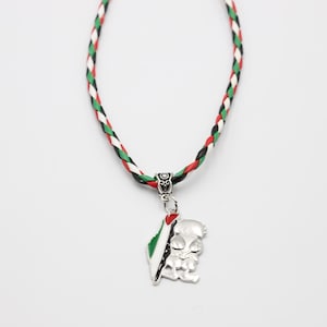 Collier Palestine , Design Palestine , Carte de la Palestine , Pendentif Palestine , Carte de la Palestine , Palestine , Collier drapeau Palestine , Cadeaux