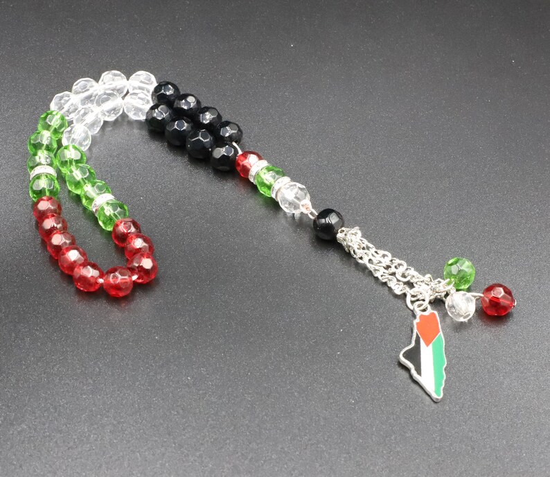 Handmade Crystal Prayer Beads Palestine Design Palestine Etsy
